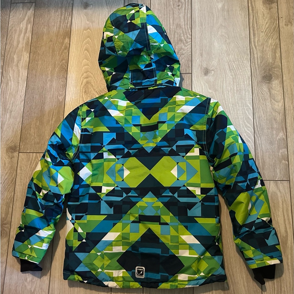 Phibee Snowboarding/Ski/Winter Jacket Size 12 Boys (146/152) Blue And Green - Picture 2 of 8